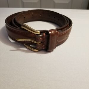 Ralph Lauren Chaps belt size 42/105 Brown Genuine leather Brass buckle